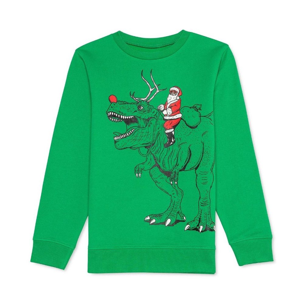 #66 Hybrid Apparel Big Boys Santa Rex Sweatshirt
